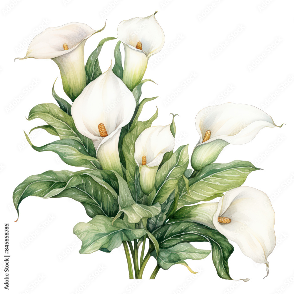 Obraz premium Lily, isolated on transparent background