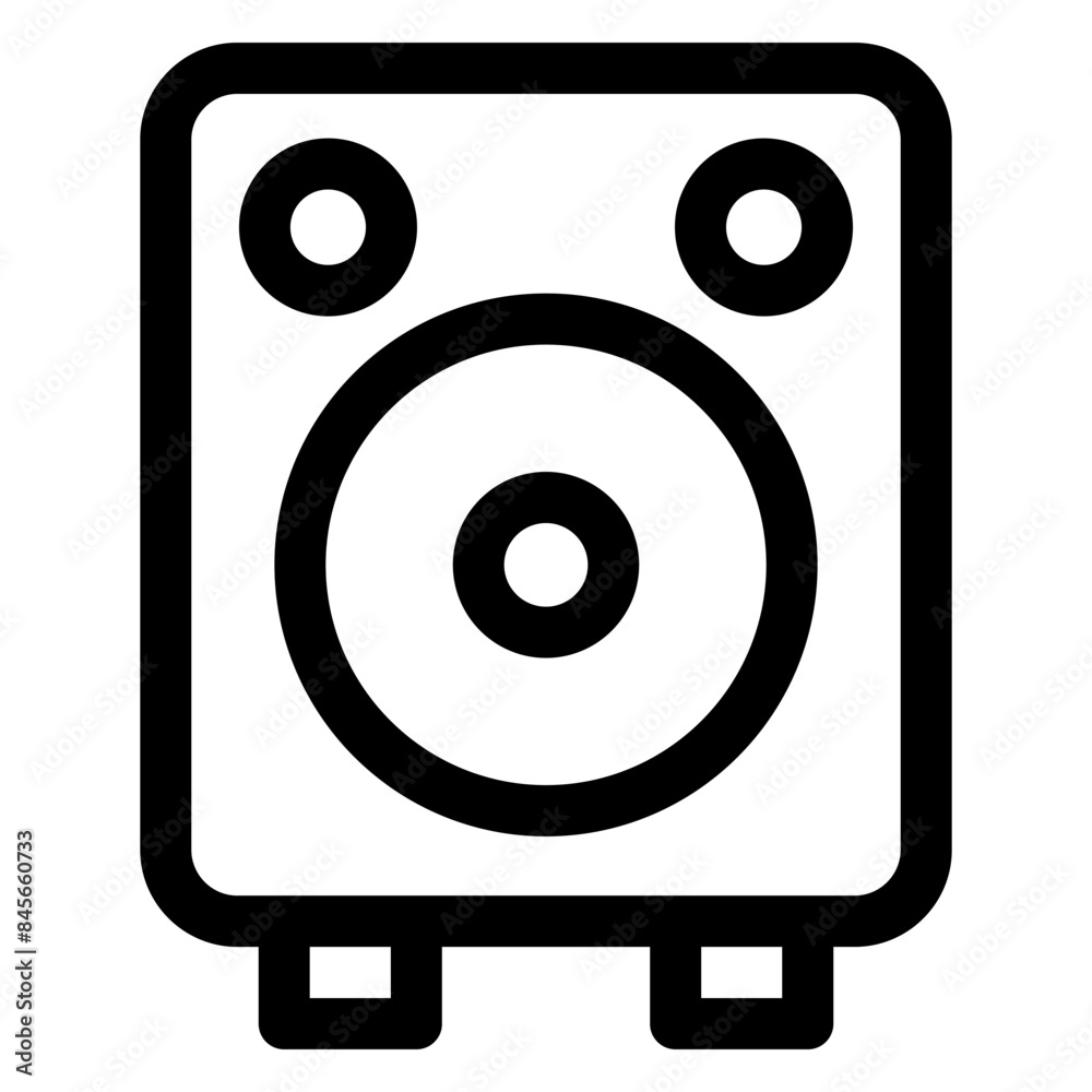 speaker line icon vector illustration isolated on white background speaker line icon vector illustration isolated on white background