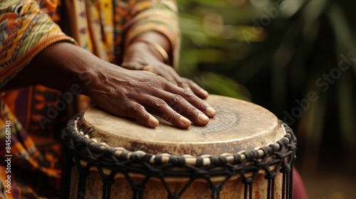 Hand play tribal drumming