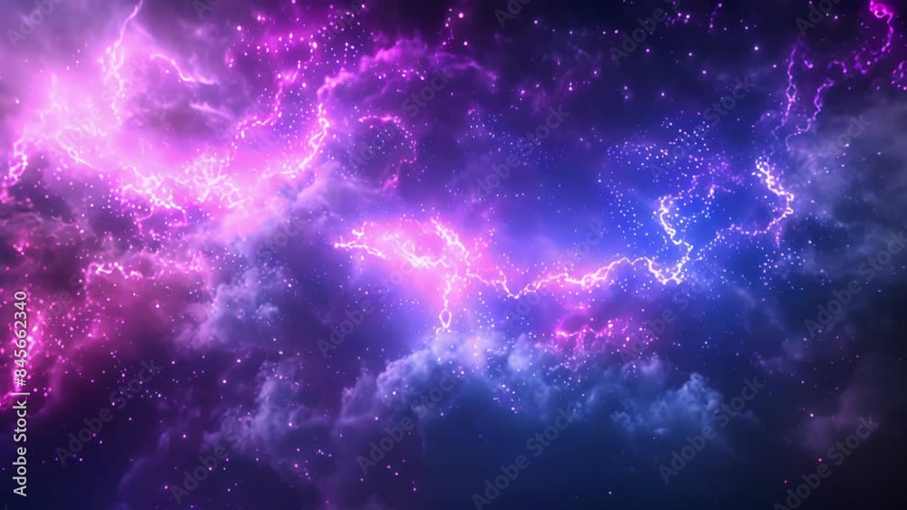 A stormy sky with bolts of lightning symbolizing the electrifying energy and speed of the Ethereum network expansion.