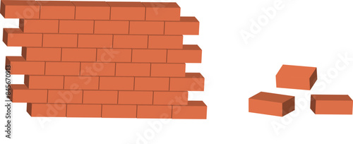 red brick wall background vector art