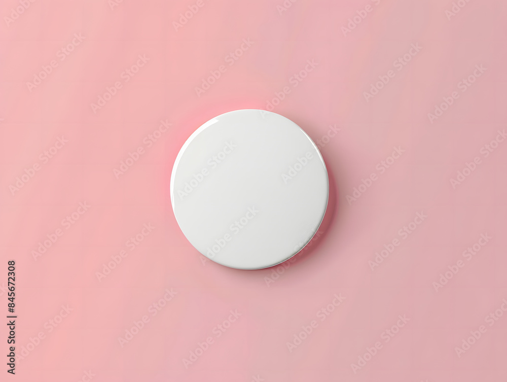 Blank top view pin badge mockup