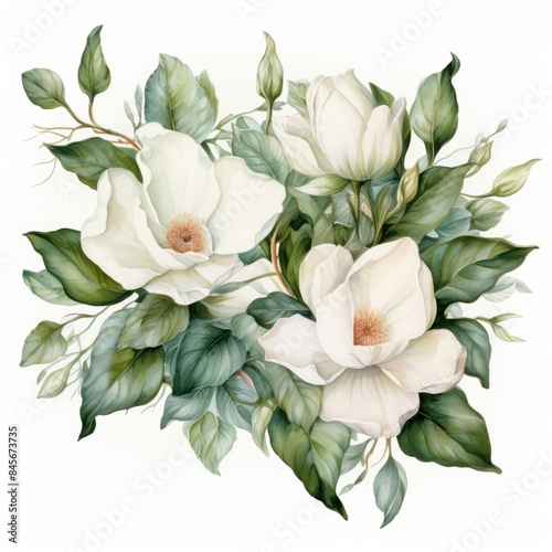 Gardenia, isolated on white background