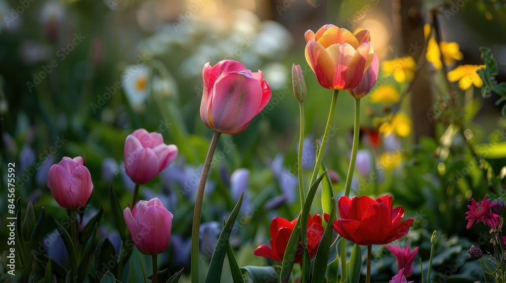Fototapeta premium Vibrant blooms of spring in the garden