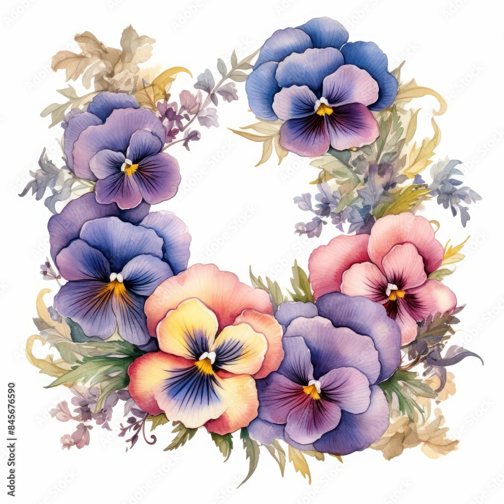 Pansy, isolated on white background Pansy, isolated on white background