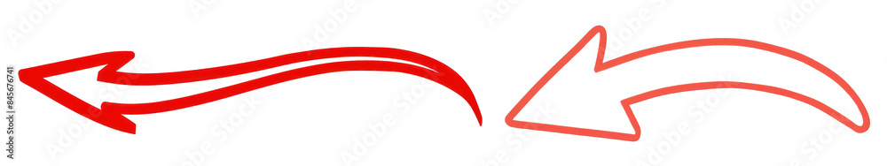Illustration of red arrows direction set Illustration of red arrows direction set