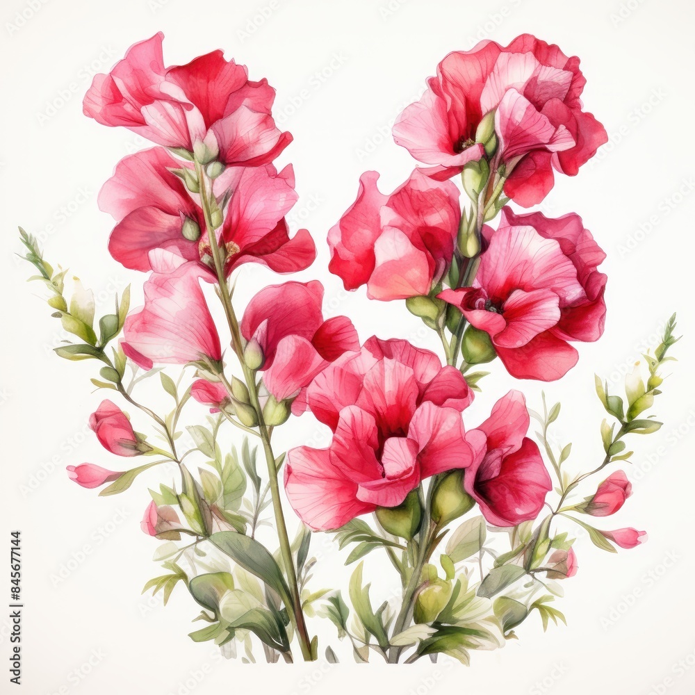 Snapdragon, isolated on white background