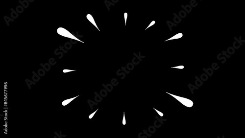 Animation of a bursting soap bubble. Isolation on a transparent background with alpha channel.