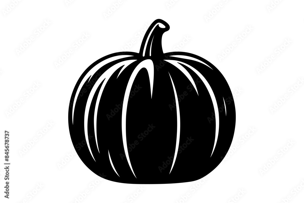 Pumpkin silhouette vector illustration. Pumpkin silhouette vector illustration.