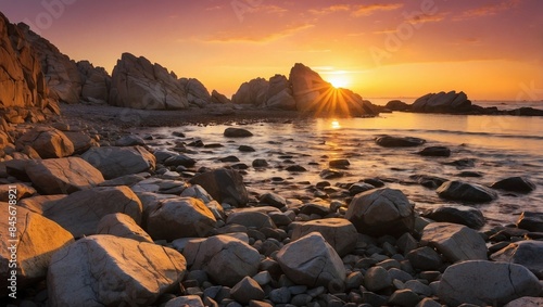 sunset on the beach © Haseeb