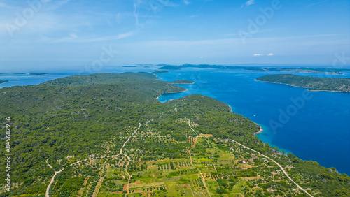 Božava (Bozava) is a charming village located on Dugi Otok, Croatia, perfect for a serene summer getaway captured by drone photo