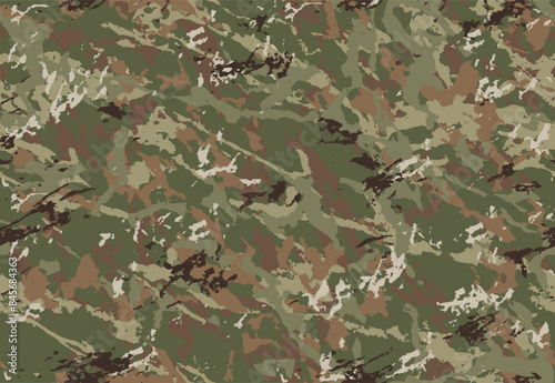 Camouflage seamless pattern. Seven colors and shades of the natural environment.