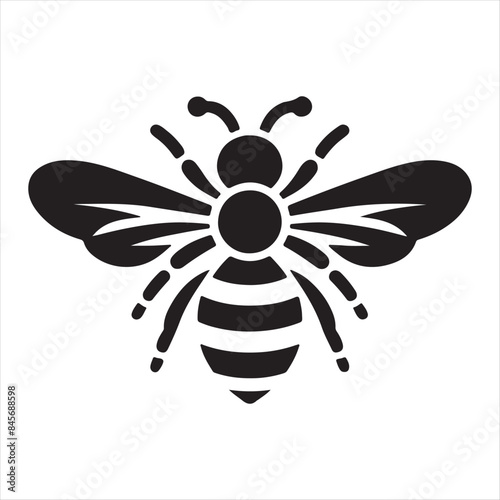 A honey bee vector art illustration