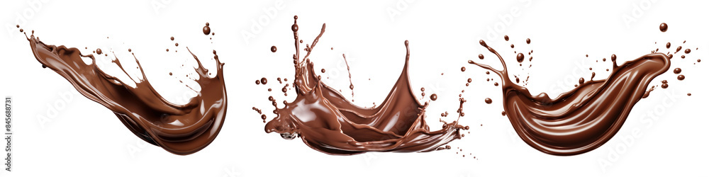 Chocolate milk splatter effect set Chocolate milk splatter effect set