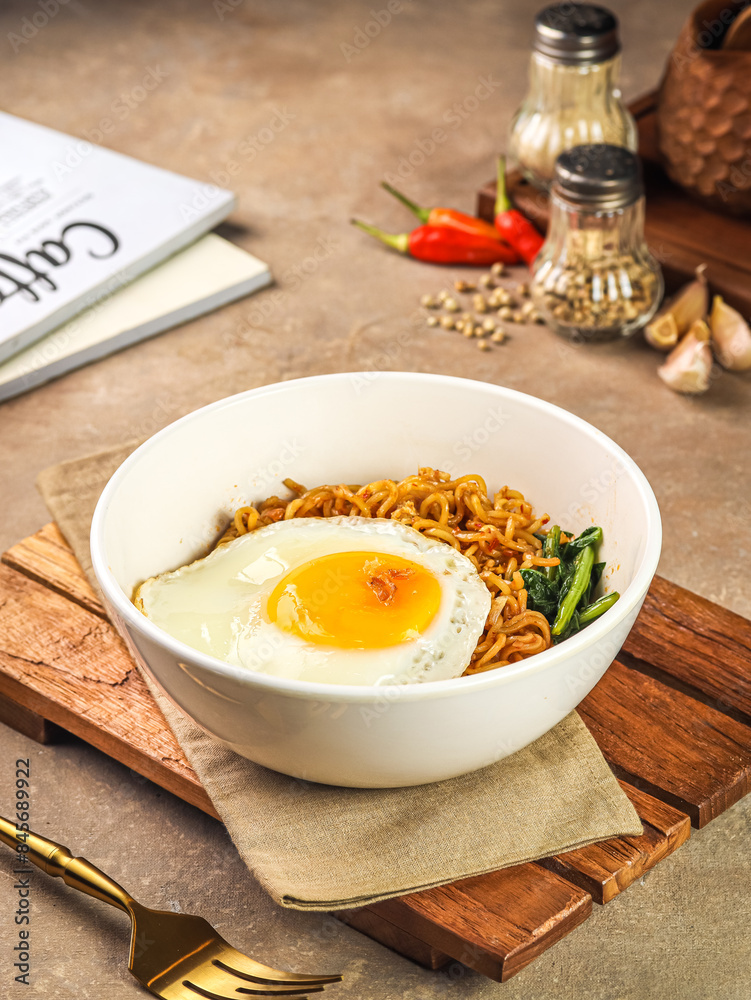 Indonesian chicken soup with noodles, turmeric and ginger (Soto Ayam). Indonesian beef noodles soup (Mie kocok). Seafood Fried Noodles (Mie Goreng - Malay style stir-fried noodles with spicy seafood. Indonesian chicken soup with noodles, turmeric and ginger (Soto Ayam). Indonesian beef noodles soup (Mie kocok). Seafood Fried Noodles (Mie Goreng - Malay style stir-fried noodles with spicy seafood.