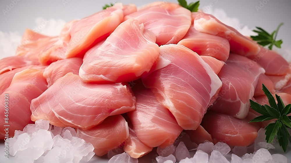 Isolated raw chicken meat on a white background Isolated raw chicken meat on a white background