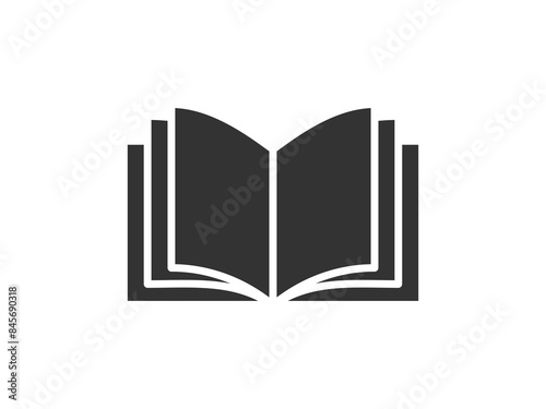 Vector illustration of a library theme icon with book