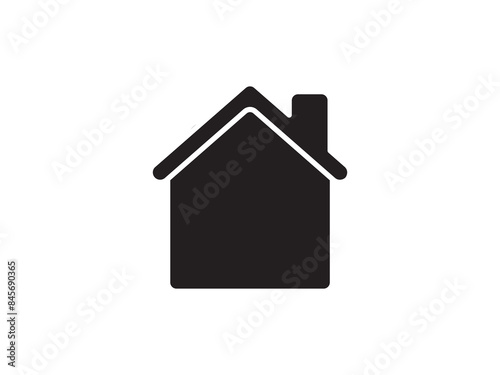 Icon a house representation, isolated against a clean background. This simple vector symbol evokes a sense of warmth and security, embodying the concept of home.