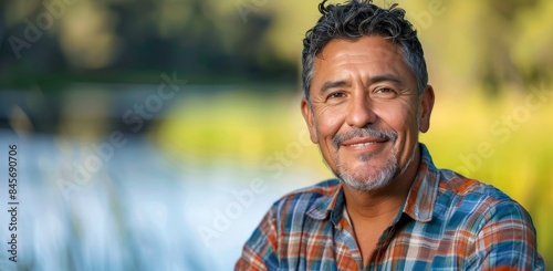 Smiling Woman In Yellow Jacket Sitting In Cafe