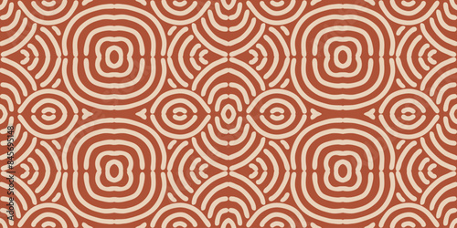 Hand drawn Batik seamless pattern. Geometric doodle abstract illustration, Ethnic wallpaper. Tribal vector texture. Aztec style. Folk embroidery. Indian art, Scandinavian, African rug and tile.