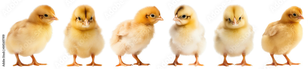 Fototapeta premium PNG Baby chick cut out element set