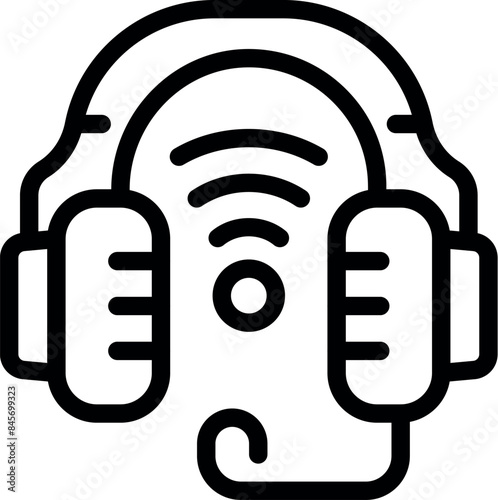 Wireless headphones receiving audio signal via internet connection for streaming music, podcasts and more