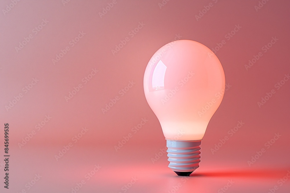 Close-up light bulb red glow Close-up light bulb red glow