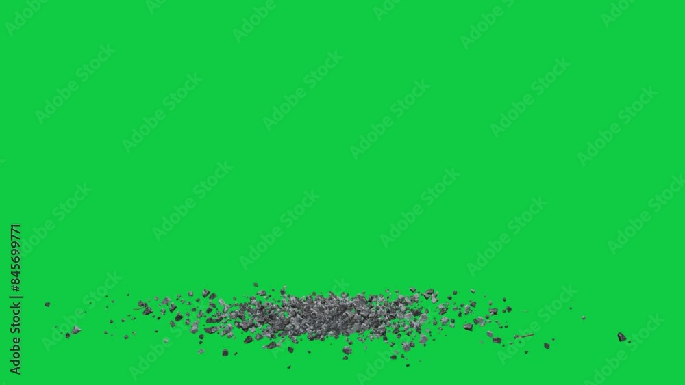 ground explosion animation footage green screen video