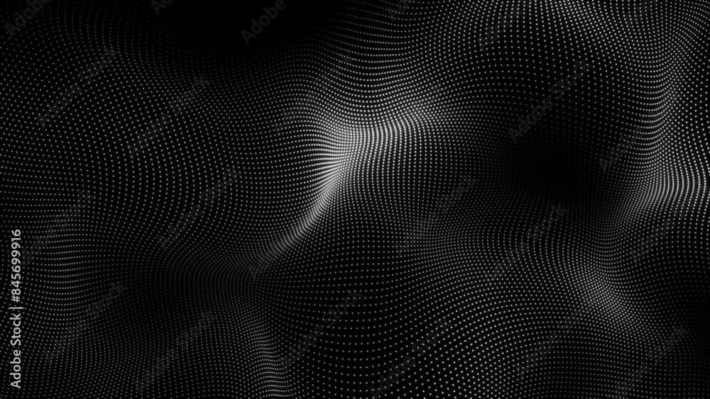 abstract black and white dot wave technology background with blue light digital effect. Digital dynamic wave of particles. Abstract technology has a grunge background. Big data visualization abstract black and white dot wave technology background with blue light digital effect. Digital dynamic wave of particles. Abstract technology has a grunge background. Big data visualization