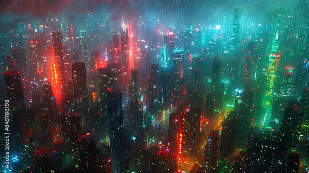 Fototapeta premium Futuristic scene of the world
