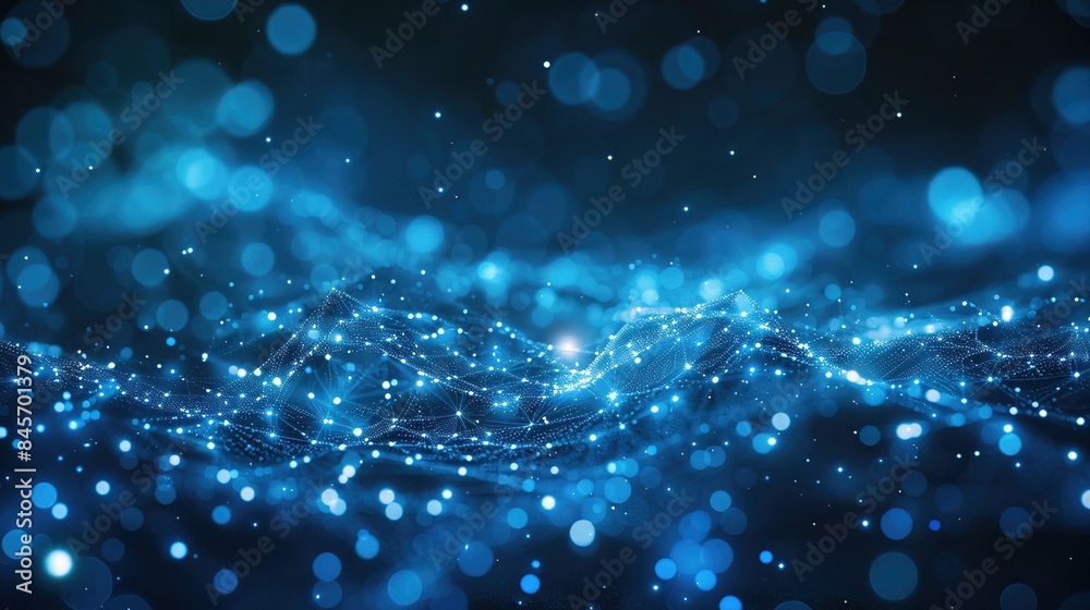Technology concept Abstract and futuristic blue dots and lines connected together Technology concept Abstract and futuristic blue dots and lines connected together