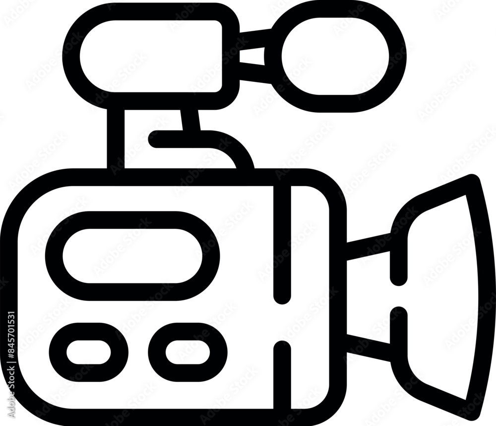 Professional digital camcorder is recording video content Professional digital camcorder is recording video content