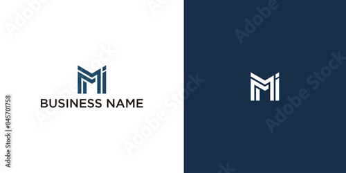 Initial Letter MI Logo Symbol Vector Design Template