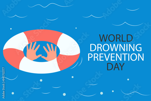 World Drowning Prevention Day vector illustration. Template for background, banner, card, poster. July 25.