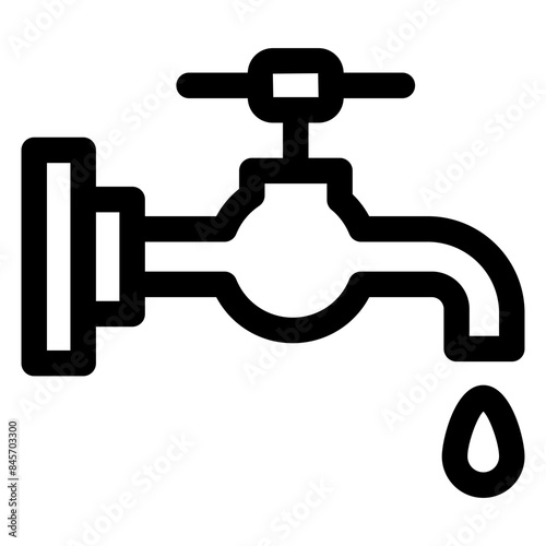faucet line icon vector illustration isolated on white background