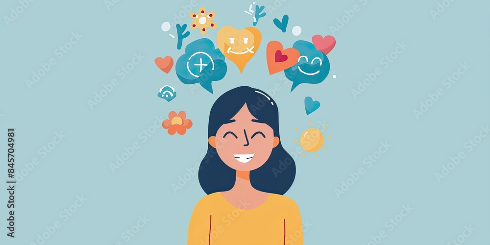 emotional well-being flat design front view therapy theme animation Complementary Color Scheme emotional well-being flat design front view therapy theme animation Complementary Color Scheme