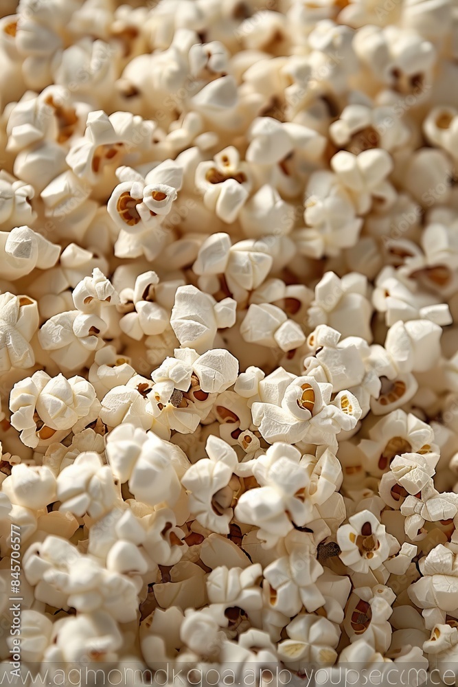 Popcorn background texture with popped corn kernels as design element for creative projects Popcorn background texture with popped corn kernels as design element for creative projects