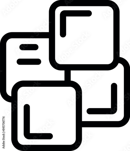 Icon of a blockchain network representing the concept of secure and transparent data storage and transfer