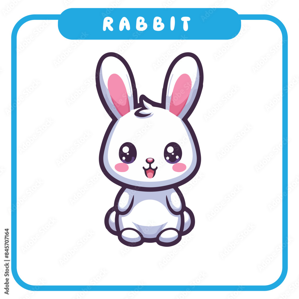 Obraz premium Cute Rabbit, Coloring Book