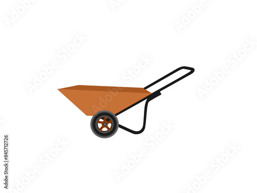 A cement cart that is an agricultural tool.
