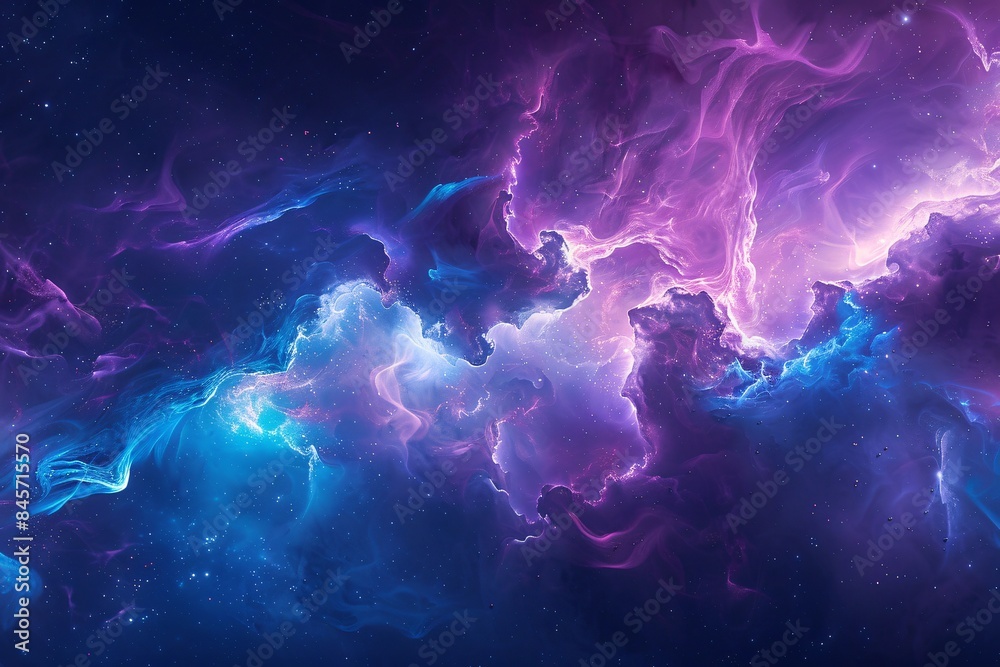 Purple blue nebula stars backdrop Purple blue nebula stars backdrop
