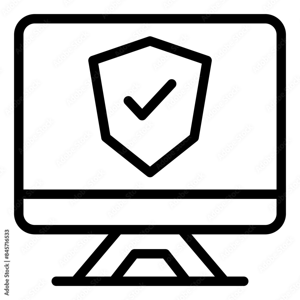 computer line icon vector illustration isolated on white background computer line icon vector illustration isolated on white background