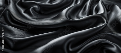 Abstract Black Fabric Drapery