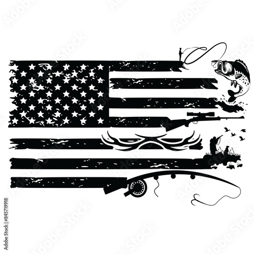 Hunting fishing deer USA american flag svg png, fishing svg, Best Dad ever Fishing and Hunting USA American flag svg png, father day svg png, fishing flag svg png, hunting flag png, Deer Hunting svg