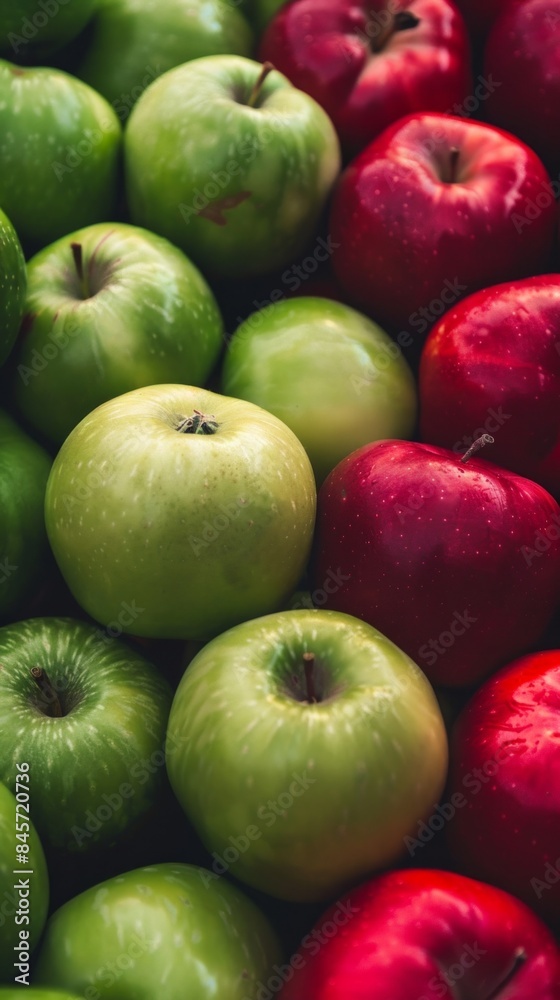 Fresh red and green apples as background Fresh red and green apples as background
