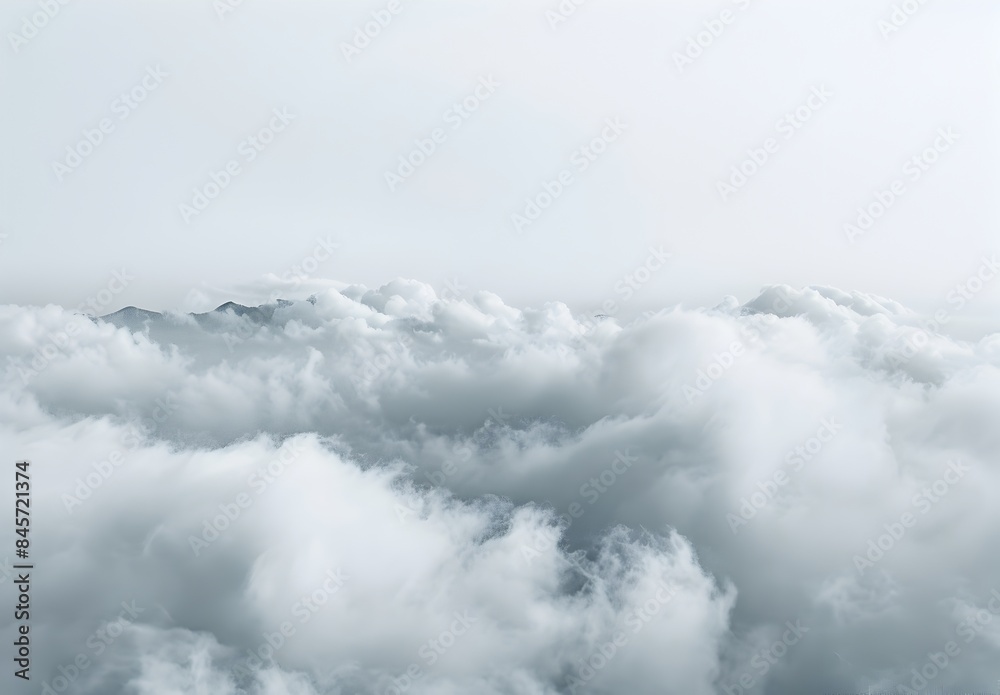 Abstract white clouds in the sky, foggy atmosphere, grey background, top view
Abstract white clouds in the sky, foggy atmosphere, grey background, top view