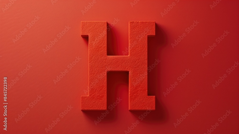 A single red letter H against a solid red background A single red letter H against a solid red background