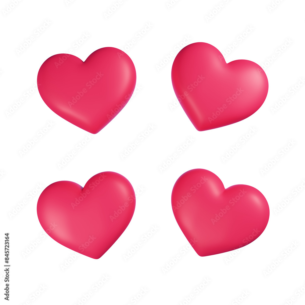 3D Illustration Social Media Heart icon. Cartoon element symbol isolated on transparent background. 3D Rendering. 3D Illustration Social Media Heart icon. Cartoon element symbol isolated on transparent background. 3D Rendering.