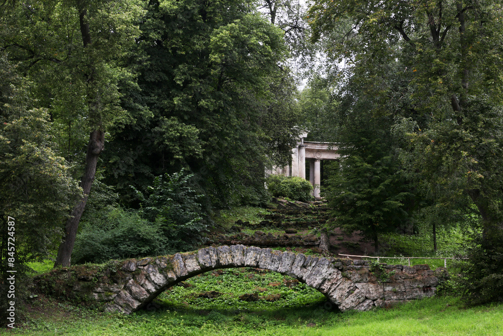Old stone bridge in the suburbs of St. Petersburg. Old stone bridge in the suburbs of St. Petersburg.