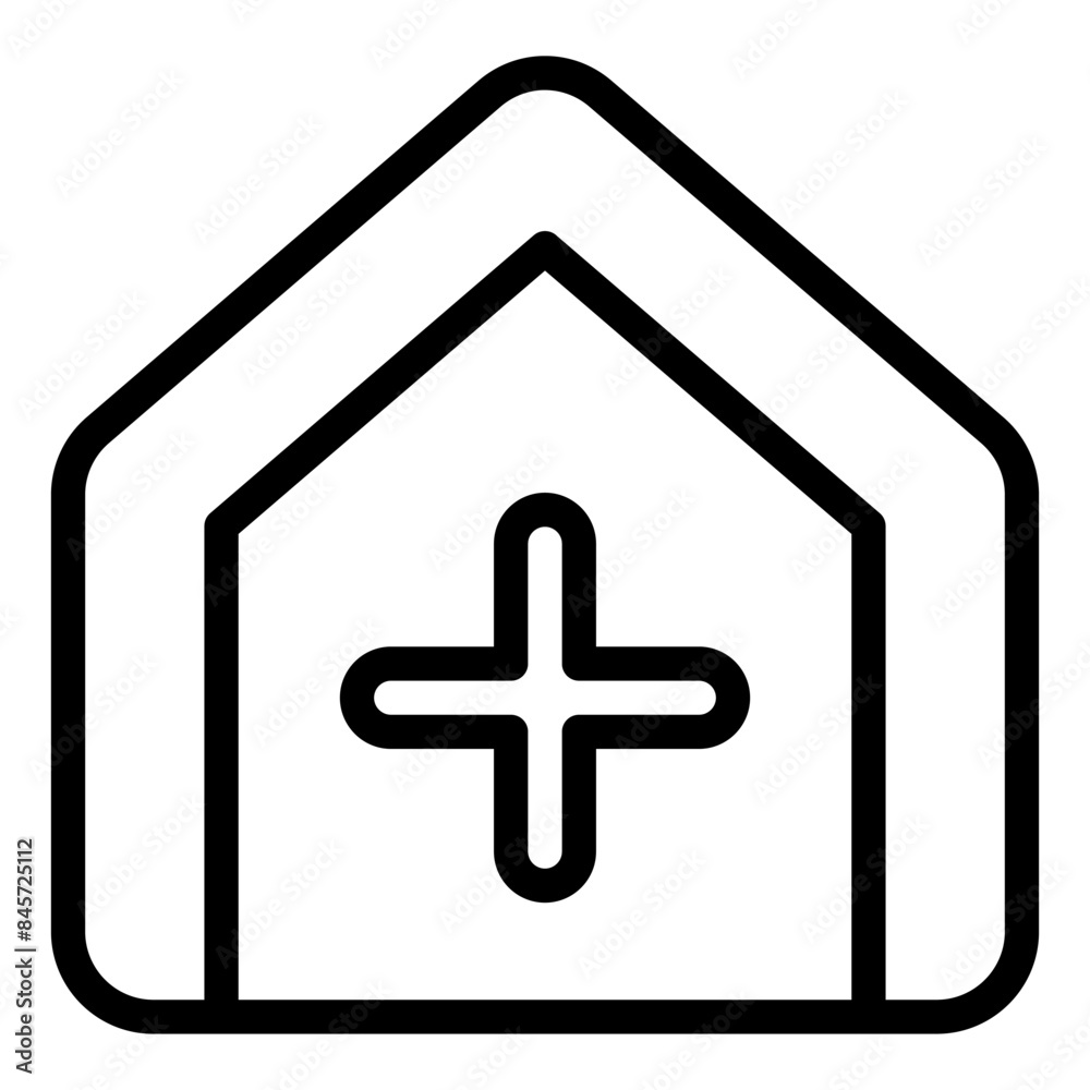 Fototapeta premium add line icon vector illustration isolated on white background